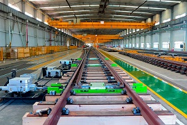 The first system integration of high-speed turnouts made in China was exported to Europe